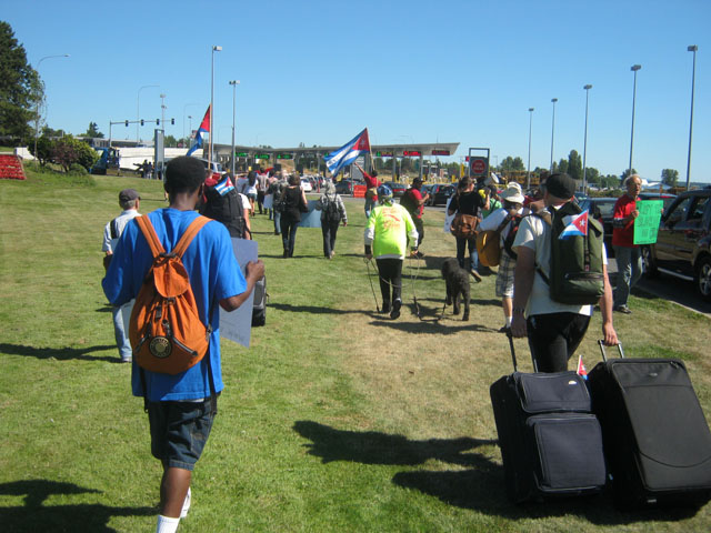 Approaching the U.S. Land Port of Entry office