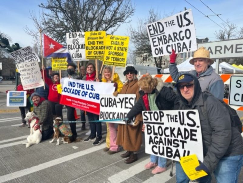 Seattle rally to end the Cuba blockade