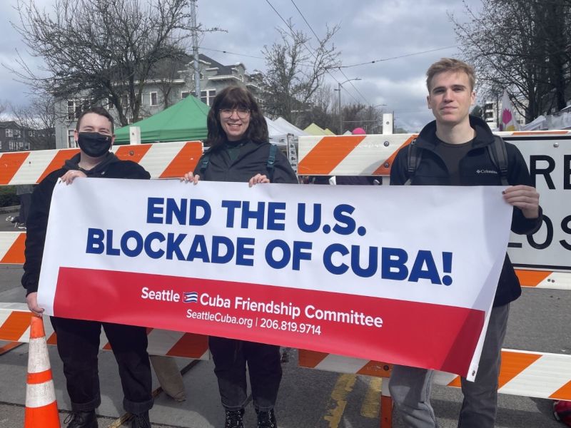 Seattle rally to end the Cuba blockade